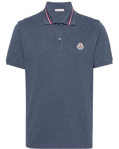 Moncler Piqué Poloshirt - Blauw