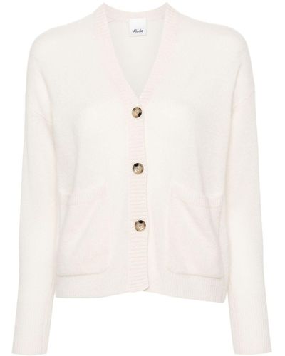 Allude Button-up Cashmere Cardigan - Natural