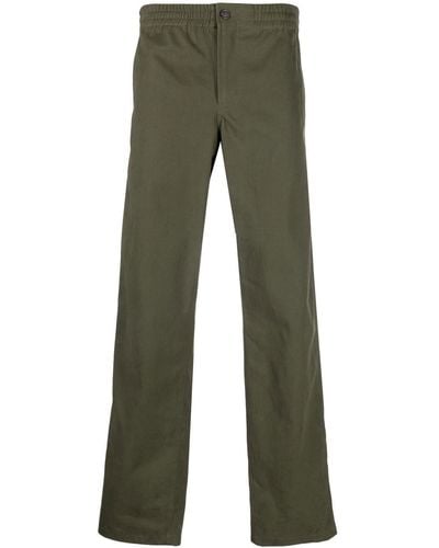 A.P.C. Pantalon en coton à coupe droite - Vert