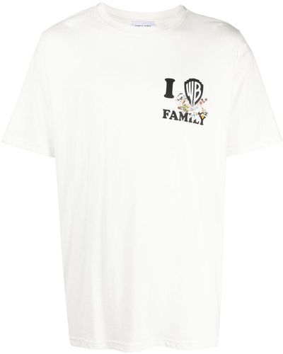 FAMILY FIRST T-shirt WB I Love - Bianco