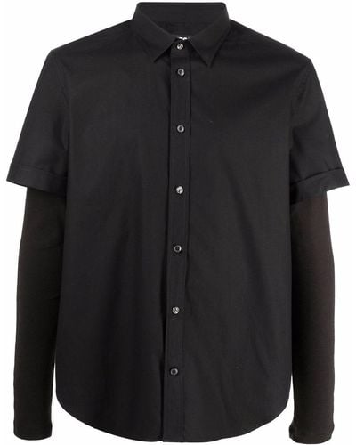 DIESEL S-marley-a Gelaagd Overhemd - Zwart