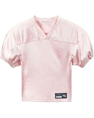 Alexander Wang Football Padded Jersey T-shirt - Pink