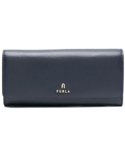 Furla Logo-lettering Leather Wallet - Blue