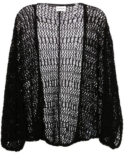 P.A.R.O.S.H. Cruz Crochet-knit Cardigan - Black