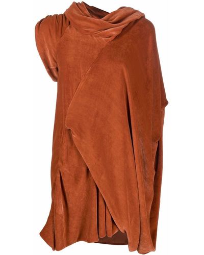 Rick Owens Gedrapeerde Tuniek - Oranje