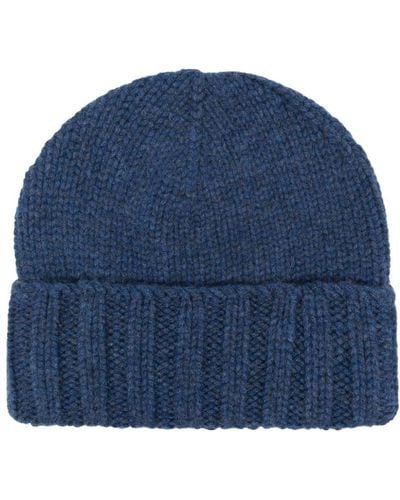 Dell'Oglio Ribbed-knit Cashmere Beanie - Blue