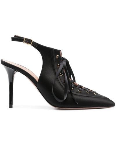 Malone Souliers Alessandra 85mm Lace-up Pumps - Black