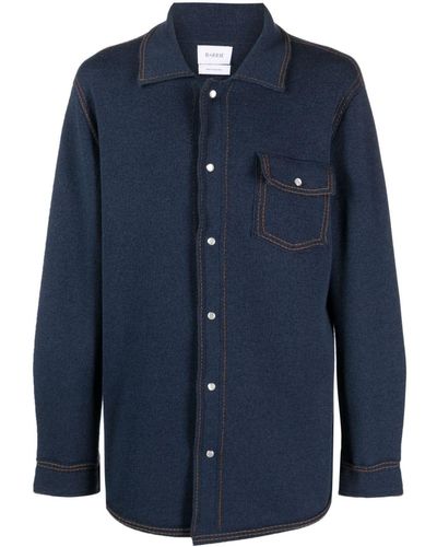 Barrie Cashmere Denim Shirt - Blue