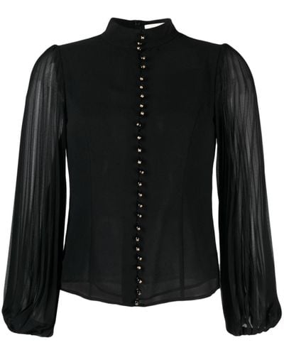 Zimmermann Sunray Sheer-sleeved Blouse - Black
