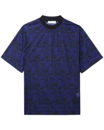 Toga Graphic-print Mesh T-shirt - Blue
