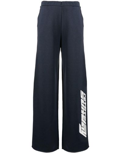 ROTATE BIRGER CHRISTENSEN Danica Logo-print Track Pants - Blue