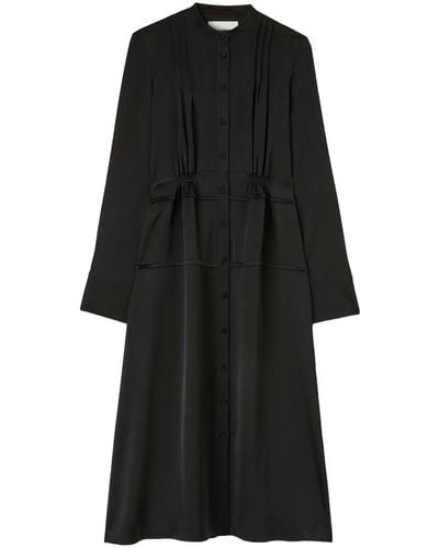 Jil Sander Collarless Midi Dress - Black