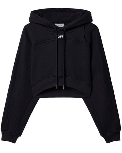 Off-White c/o Virgil Abloh クロップド パーカー - ブラック