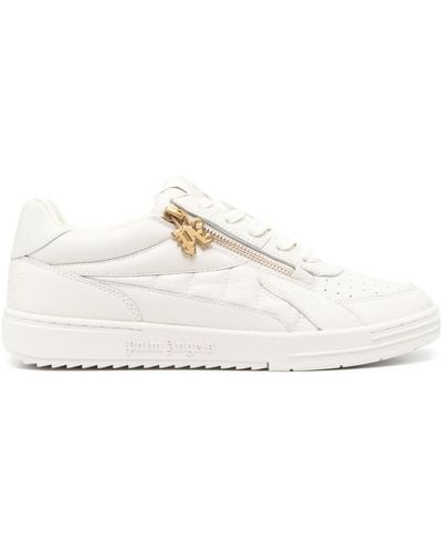 Palm Angels University Leather Trainers - White