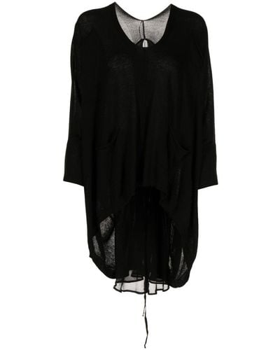 Masnada Semi-transparentes T-Shirt - Schwarz