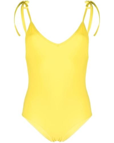 Isabel Marant Swan Spaghetti-strap Swimsuit - Yellow