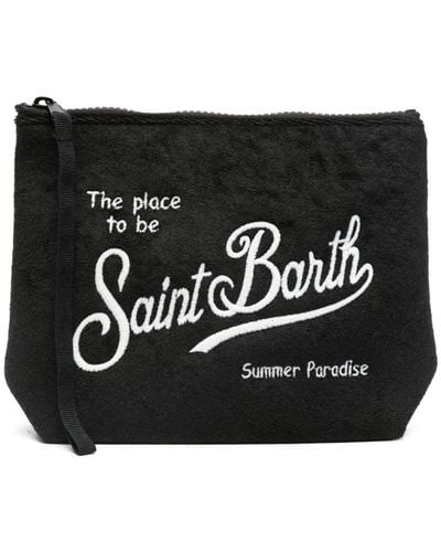 Mc2 Saint Barth Aline Terry-cloth Wash Bag - Black
