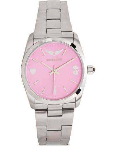 Zadig & Voltaire Montre Time2Love 37mm - Rose