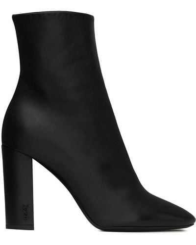 Saint Laurent Lou 95mm Ankle Boots - Black