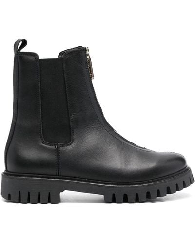 Tommy Hilfiger Front Zip-fastening Ankle Boots - Black