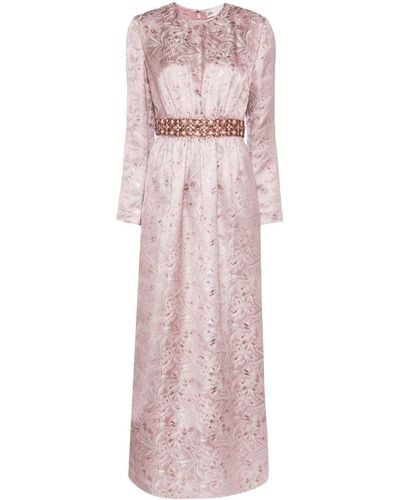 Tory Burch Bead-embellished Jacquard Dress - Pink