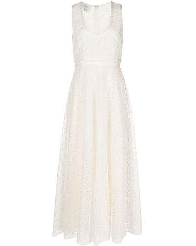 Giambattista Valli Broderie Anglaise Mid-length Dress - White
