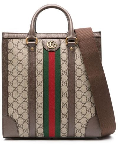 Gucci オフィディア トートバッグ M - ブラウン