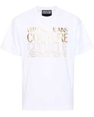 Versace T-shirt Met Logoprint - Wit