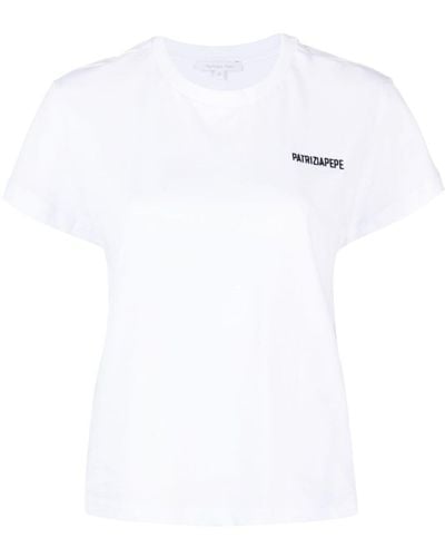 Patrizia Pepe T-shirt con ricamo - Bianco
