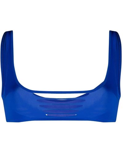 Agent Provocateur Top de bikini Dakotta con abertura - Azul