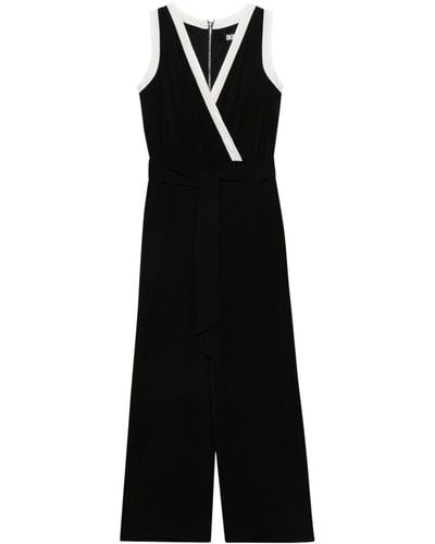 DKNY Mono ancho con cuello en V - Negro