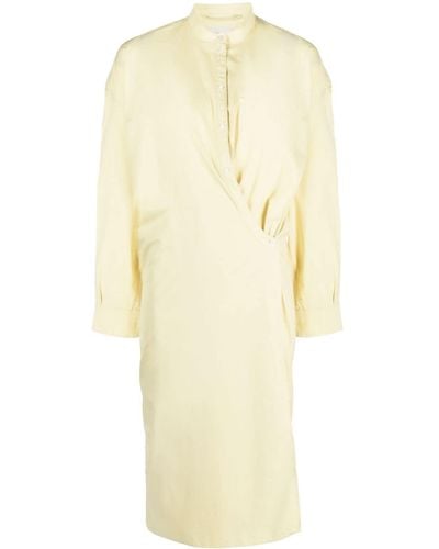 Lemaire Midi Shirt Dress With Twist Detail - Yellow