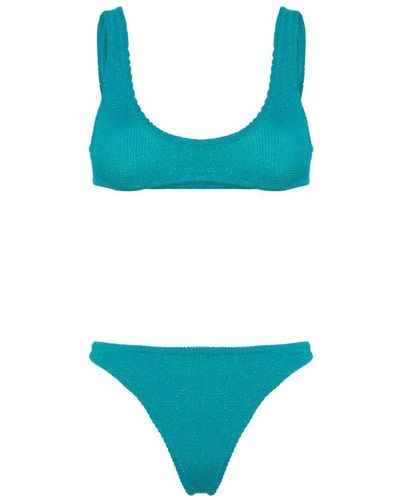 Mc2 Saint Barth Bikini mit gerafftem Effekt - Blau