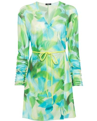 Liu Jo Botanical-print Wrap Dress - Green