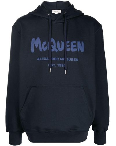 Alexander McQueen ロゴ パーカー - ブルー