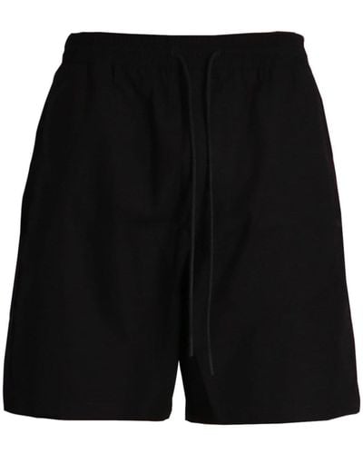 HUGO Dan Drawstring Cotton Shorts - Black