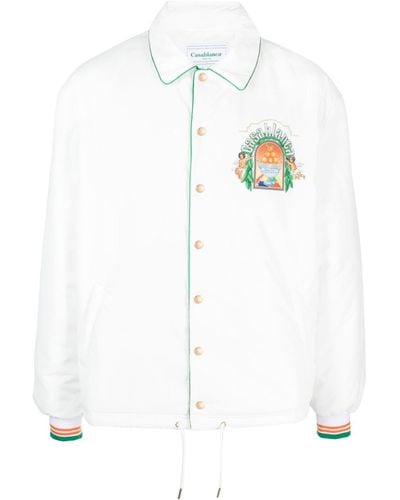 Casablancabrand Graphic-print Shirt Jacket - White