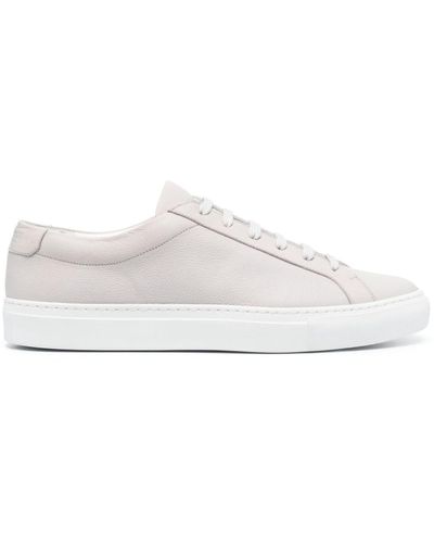 Moorer Lace-up Leather Sneakers - White
