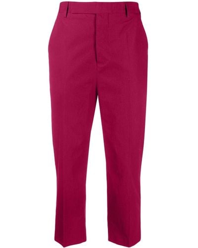 Rick Owens High-waist Cropped Pants - Red