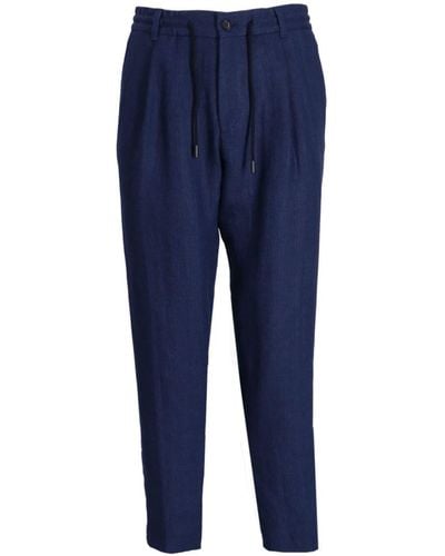 BOSS Pantalones ajustados con cordones - Azul