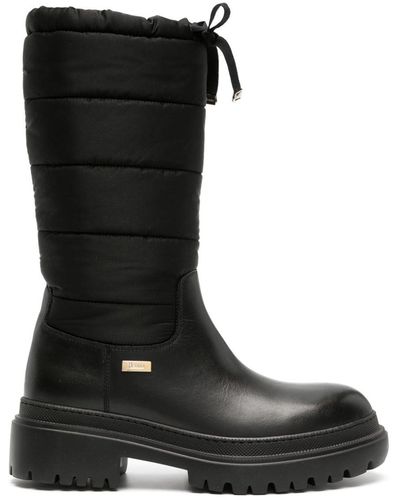 Herno Quilted-ankle Leather Boot - Black
