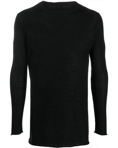 Masnada Pull en laine mérinos à design nervuré - Noir