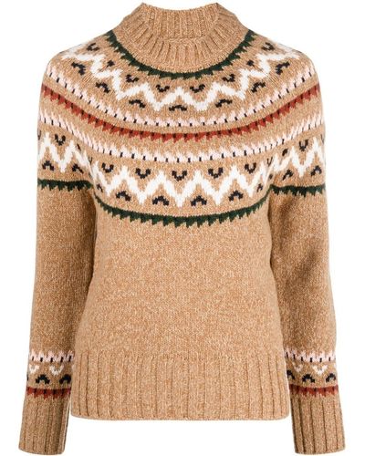 Barbour Langford Fairisle-knit Sweater - Natural