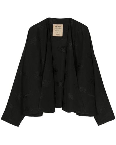 Uma Wang Floral Jacquard Jacket - Black