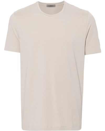 Corneliani T-Shirt mit Logo-Patch - Weiß