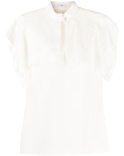 Erdem Alycia セーラーカラー Tシャツ - ホワイト