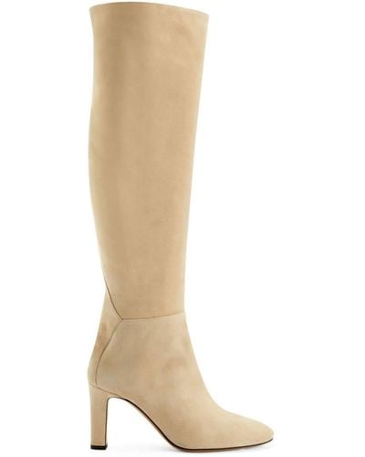 Alexandre Vauthier 100mm Panelled Knee-high Boots - White