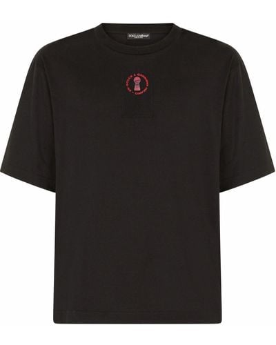 Dolce & Gabbana ドルチェ&ガッバーナ ロゴプリント Tシャツ - ブラック