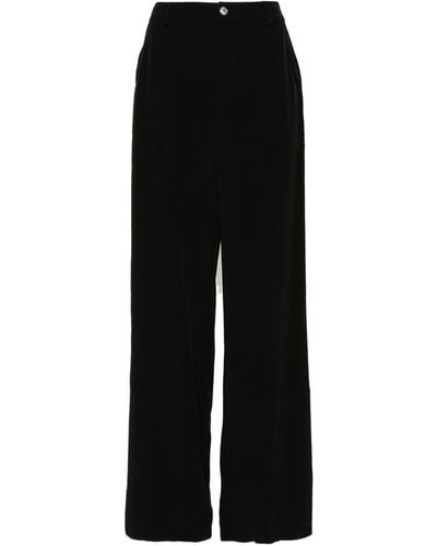 Moschino Jeans Pantalon palazzo à taille haute - Noir