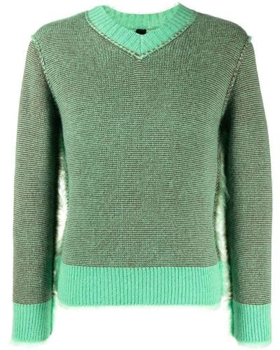 Craig Green Crew Neck Knitted Sweater - Green
